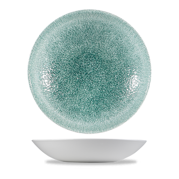 Raku Jade Green Coupe Bowl 24.8cm